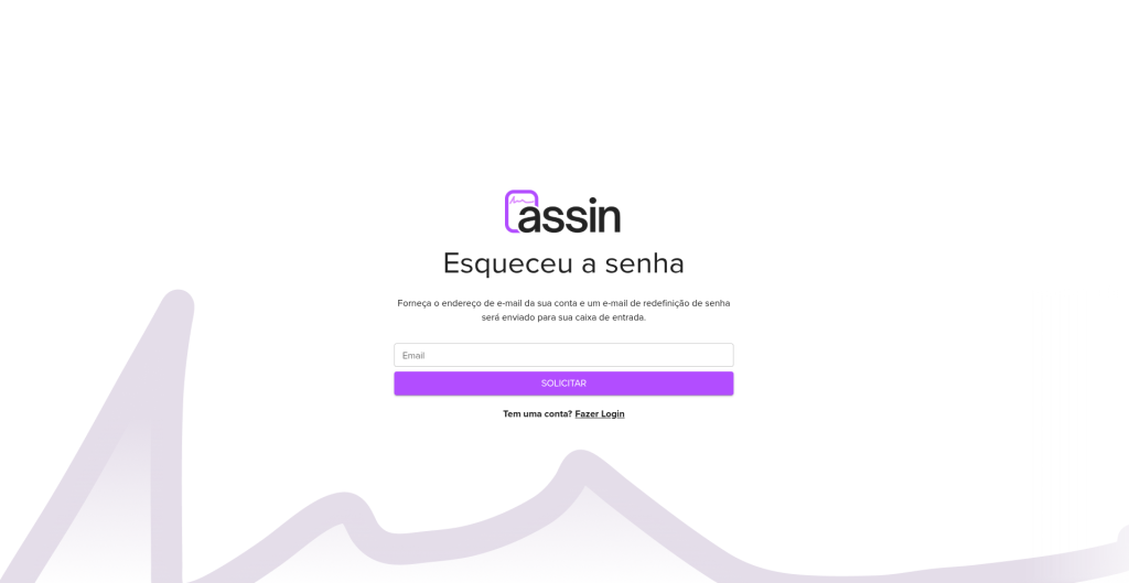 Pantalla de recuperación de contraseña