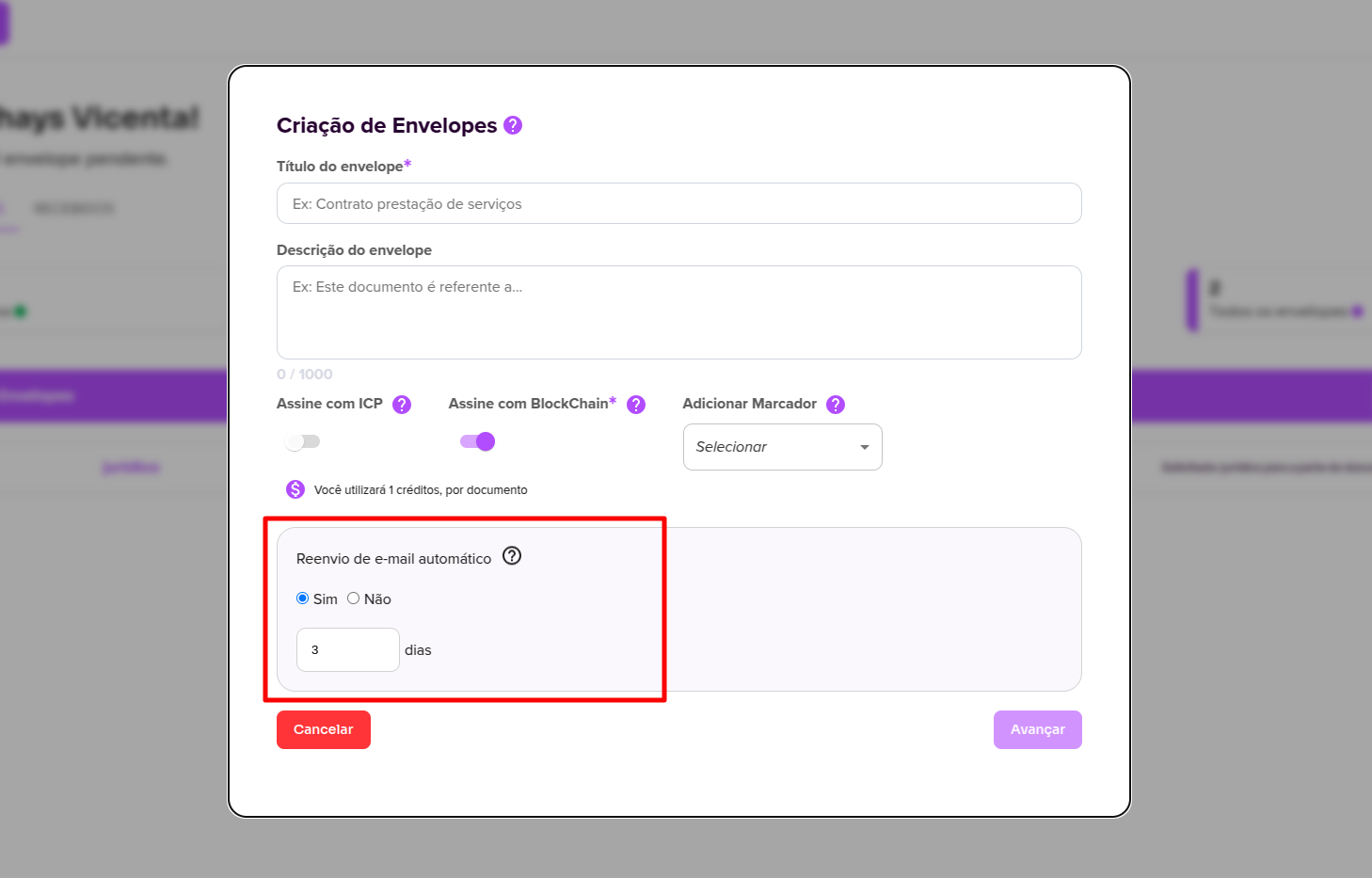 Signer information for resending notification