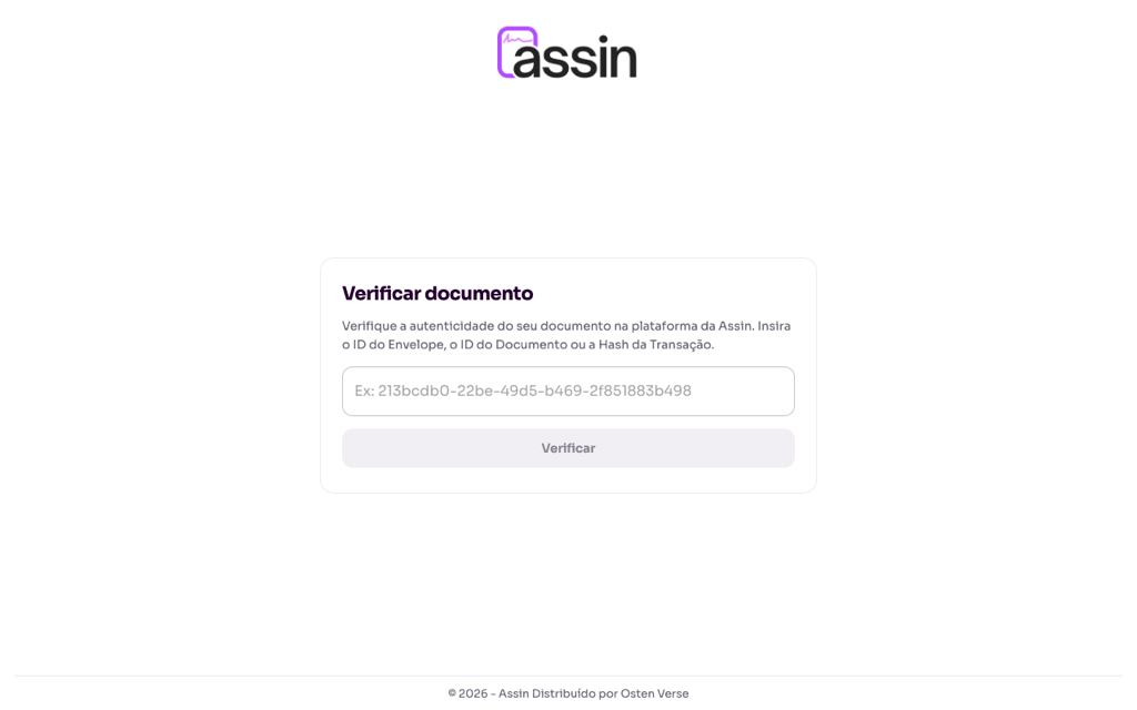 Página pública Verificar documento