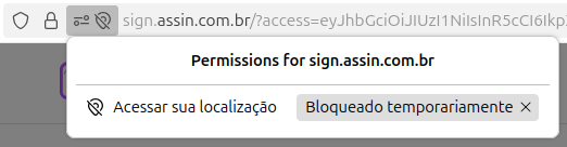 Janela de "Permissões para este site" do Mozilla Firefox